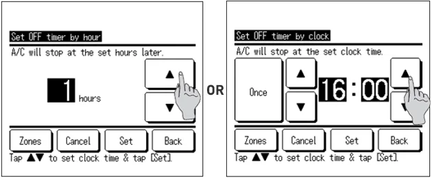 wired controller showing set off timer by clock and hour final step