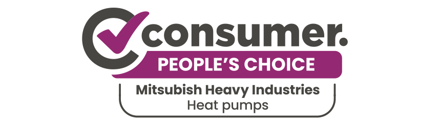 Consumer peoples choice of heat pump logo for Mitsubishi heavy industries split systems named the best split system brand